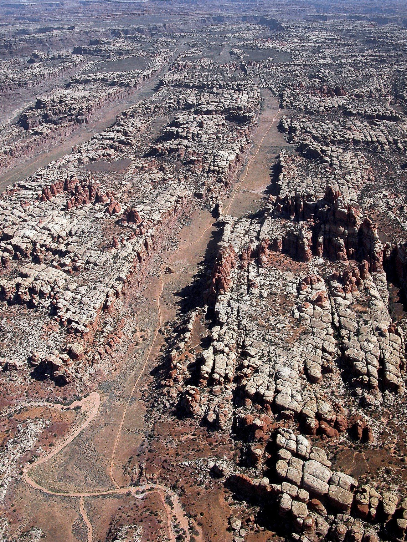 Aerial photo of geologic formations