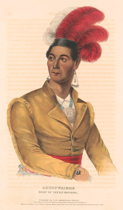 Ahyouwaighs, Chief of the Six Nations, ca. 1838. Library of Congress