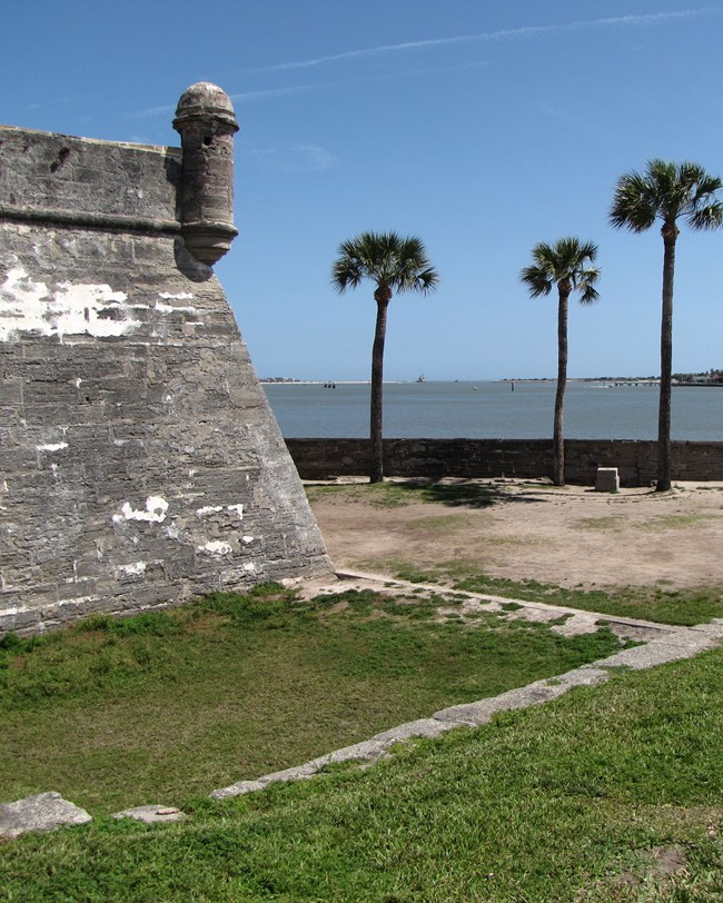 fortress wall and bay beyond