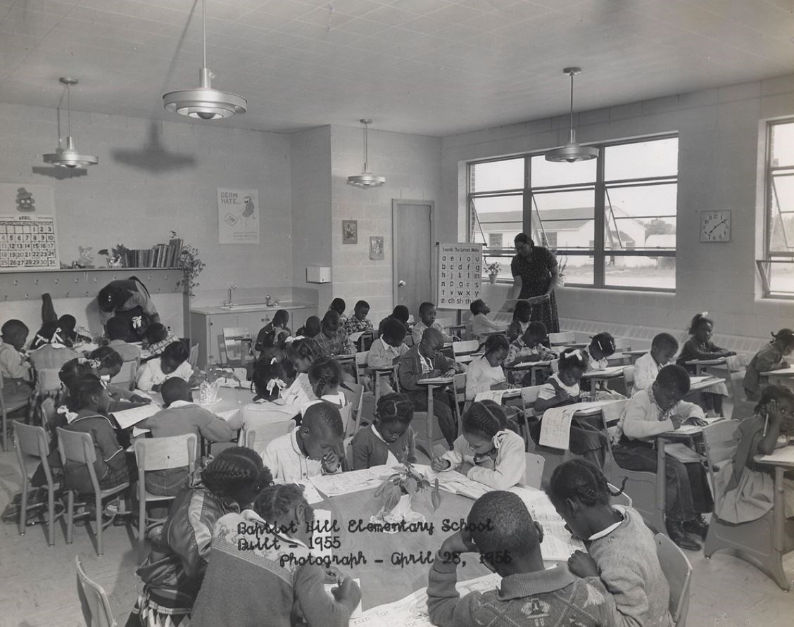 Students sitting in classroom.