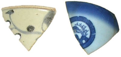 Chinese and Japanese sherds from Channel Island.