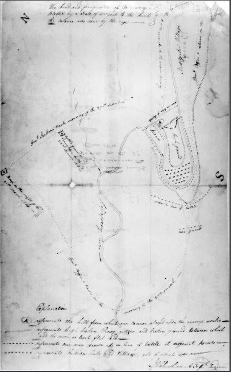 Hand-drawn map of the larger Horseshoe Bend area