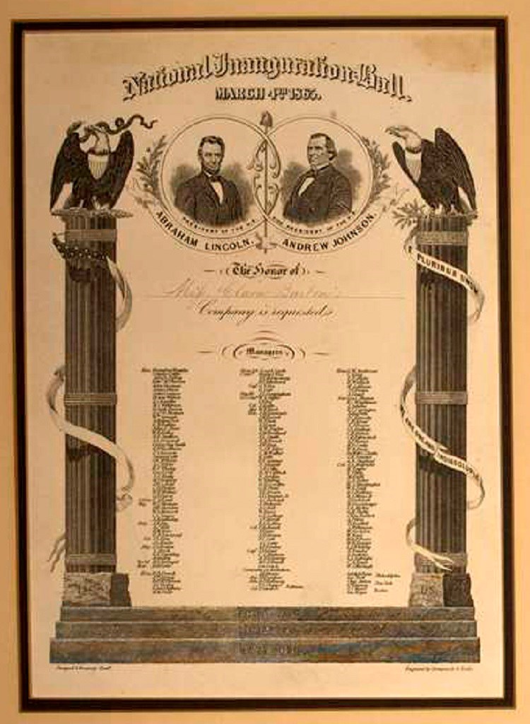 Invitation to Inaugural Ball. (Courtesy Clara Barton National Historic Site, National Park Service, U.S. Department of the Interior)