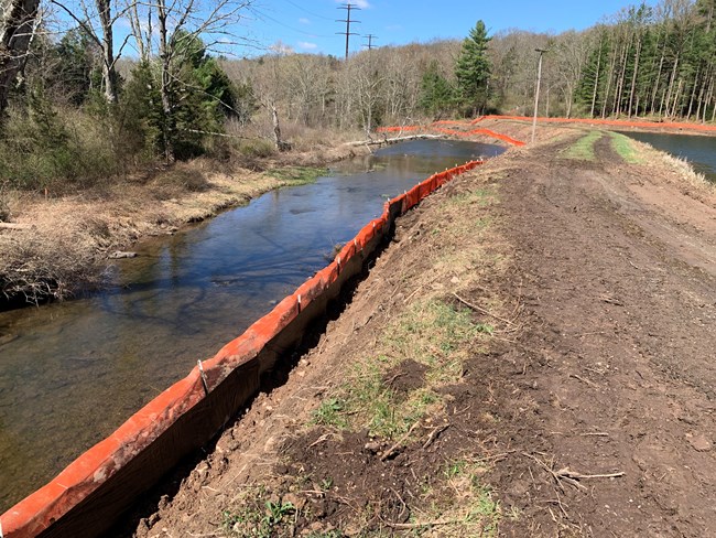 Watergate Wetlands Restoration Project  temporary erosion and sediment controls.