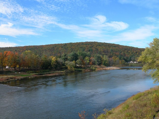 View of the Lackawaxen Access on the Delaware River.