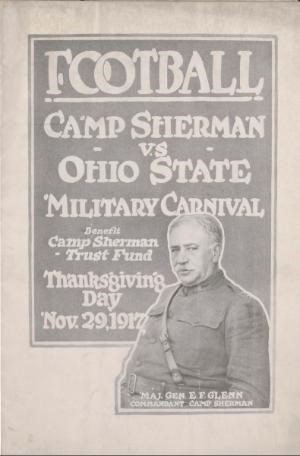 A man in military uniform on the cover of a football program