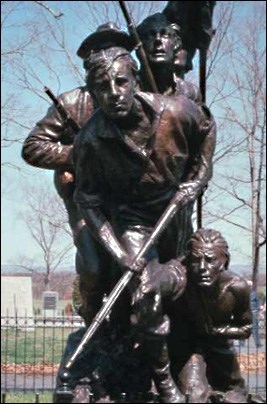 Monument of armed men