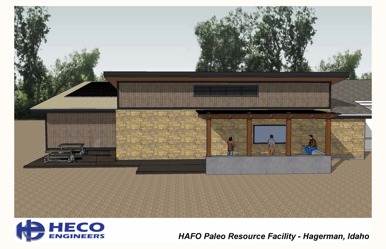 drawing of lab building