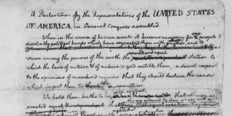 The Declaration Of Independence Draft Copy Us National Park Service