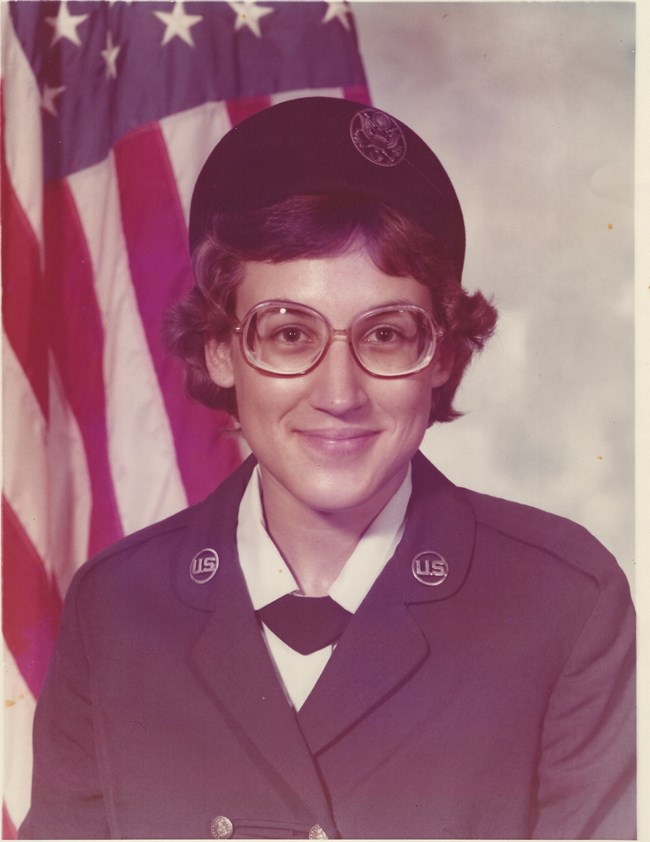 Woman in an Air Force uniform.