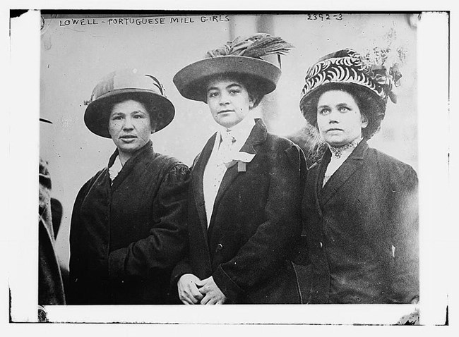 Portuguese Mill Girls at Lowell, Library of Congress, Public Domain