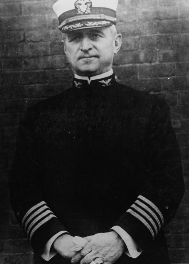 Portrait of Captain Willaim Rush in his naval uniform.