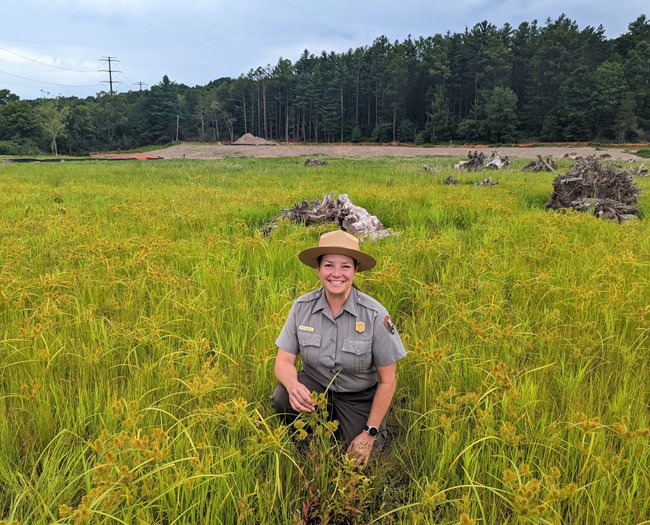 Kristy Boscheinen in the field