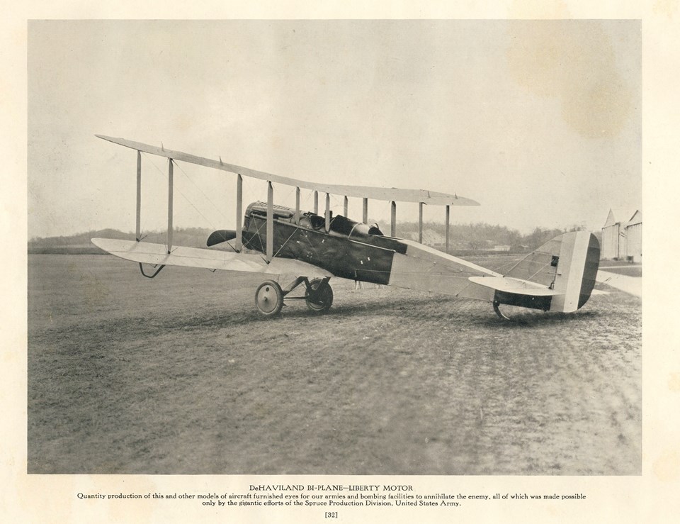 Historic photograph of a Liberty plane