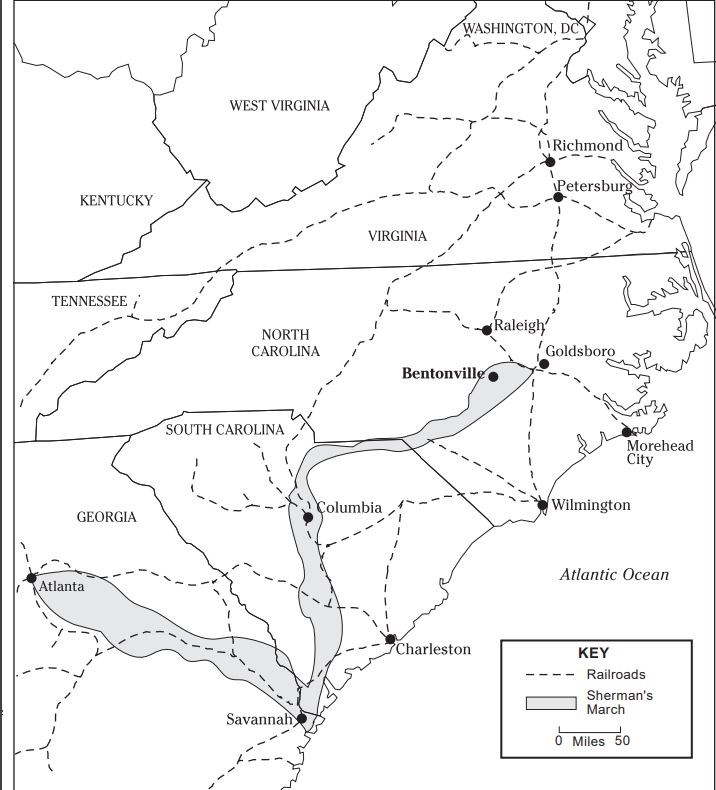 Map of Sherman's March