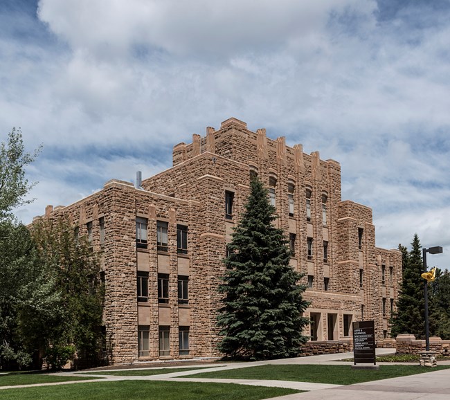 Exterior of the University of Wyoming Arts and Science Building
