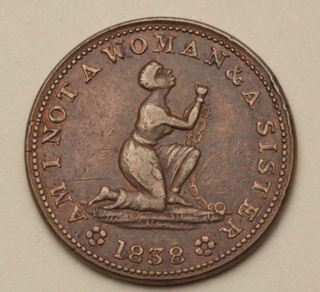Antislavery token. From the collections of the Library Company of Philadelphia
