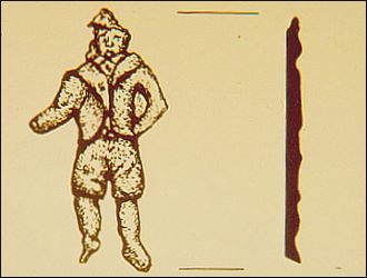 Decorated personal charm from the Locher/Poffenberger cabin