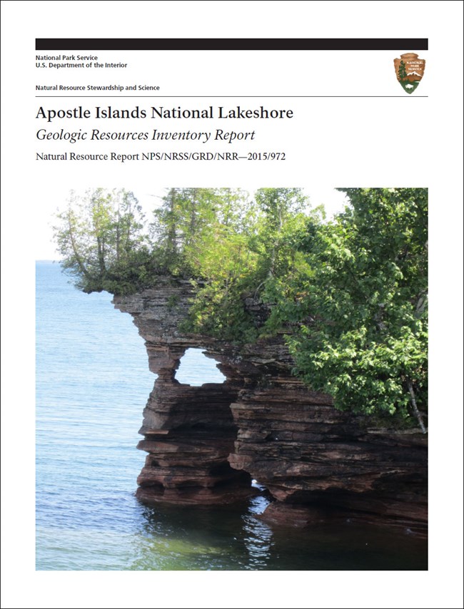 apostle islands gri report cover with lakeshore image
