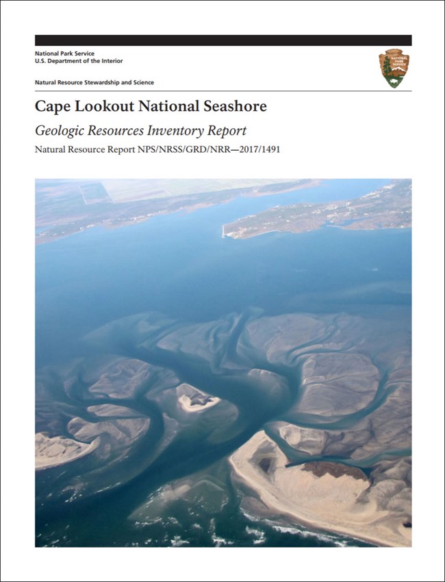 cape lookout gri report cover with aerial view of inlet