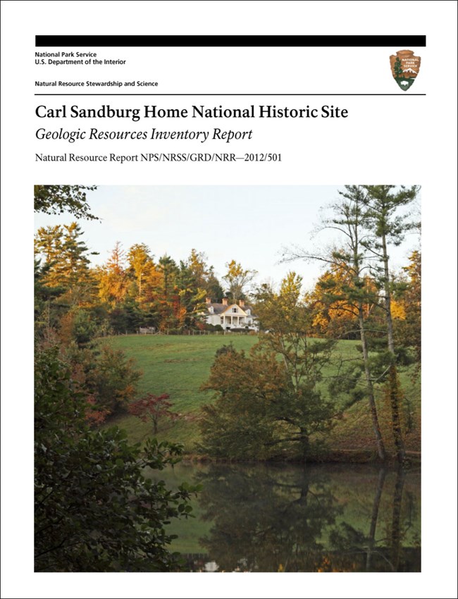 carl sandburg home gri report cover with image of landscape and home