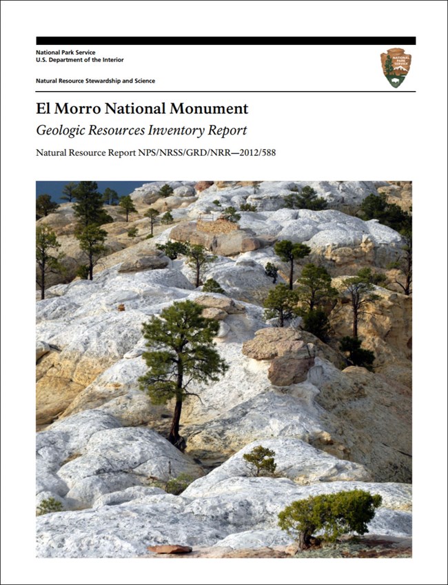 el morro gri report cover with rock outcrop image