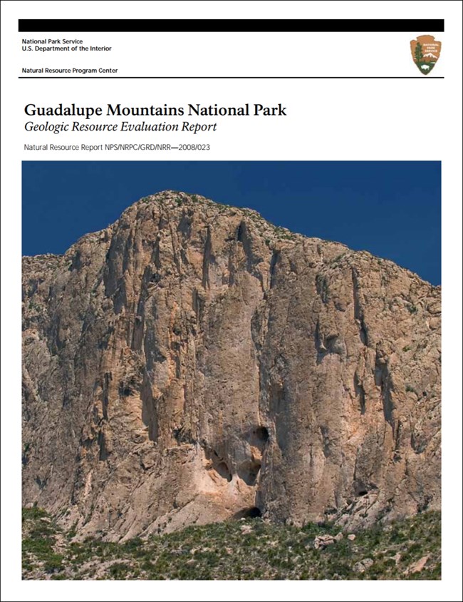 guadalupe mountains report cover with rock cliff image