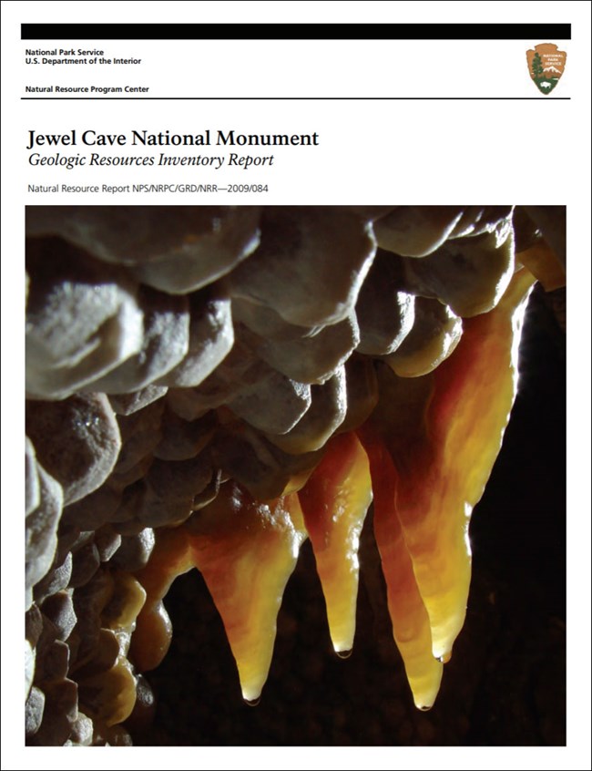 image of gri report cover with photo of cave formation