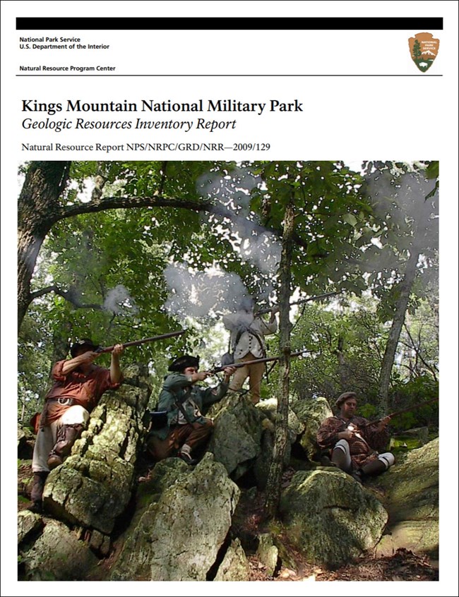 image of kings mountain gri report cover with image of military reenactors