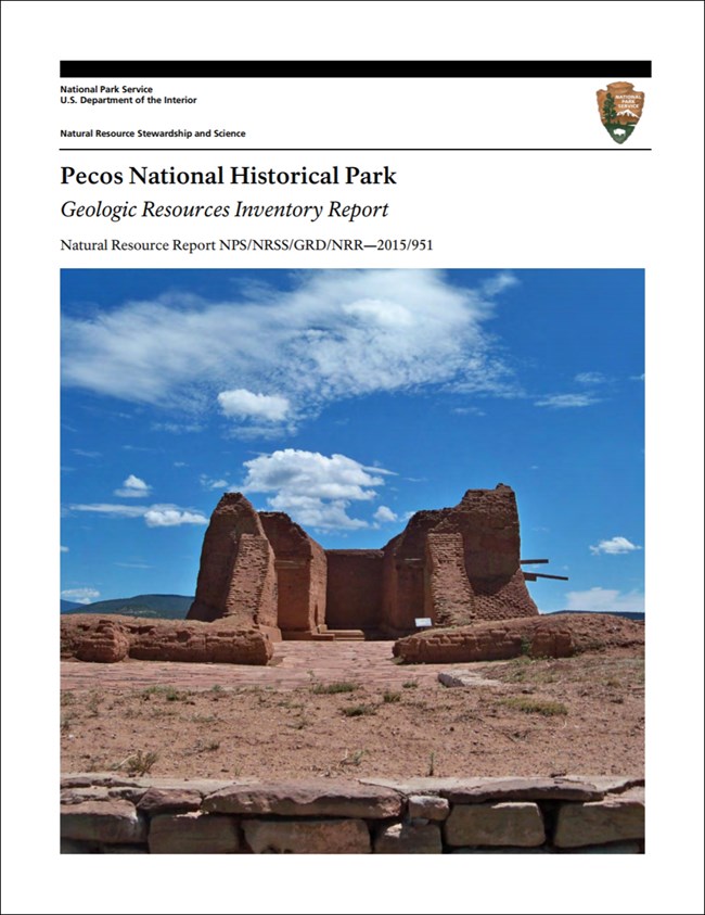 image of pecos report cover with adobe ruins