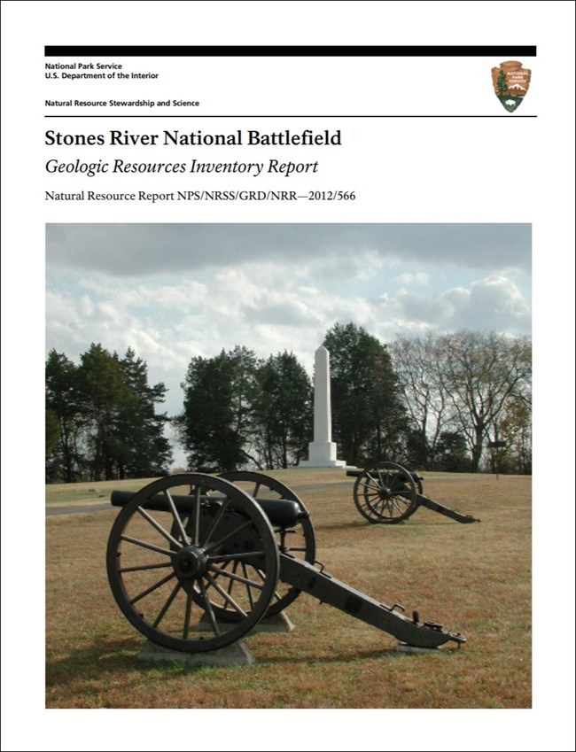 image of stones river gri report cover with photo of cannons