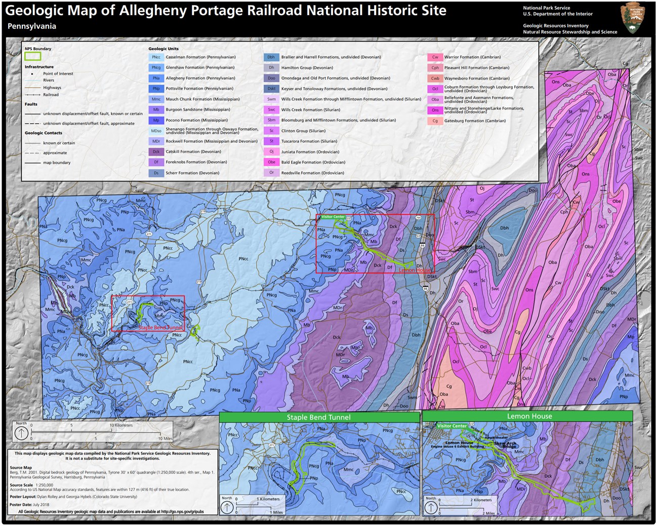 link to allegheny portage geologic map