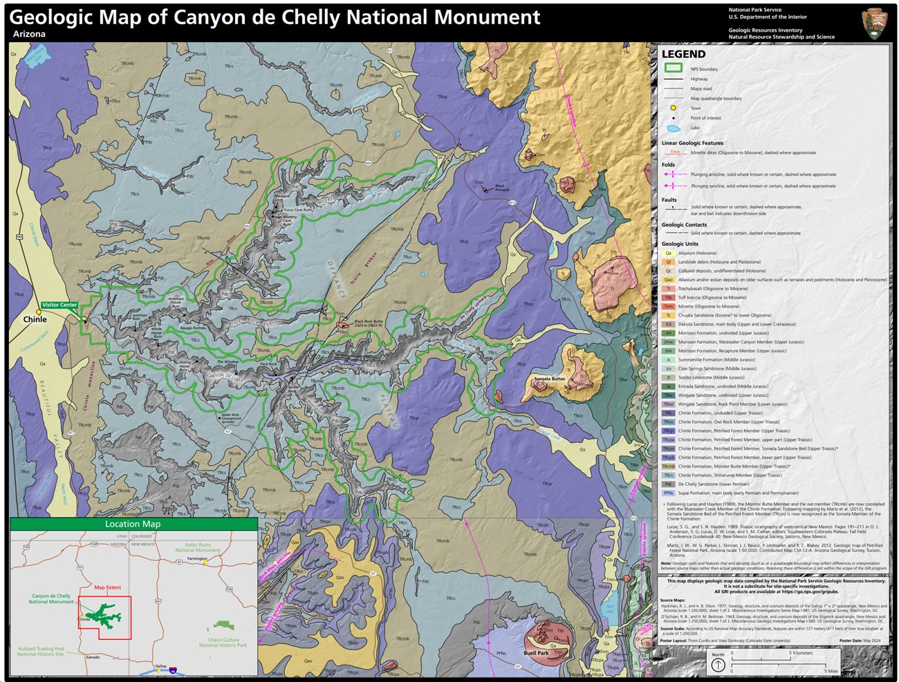 image of geologic map showing rock units