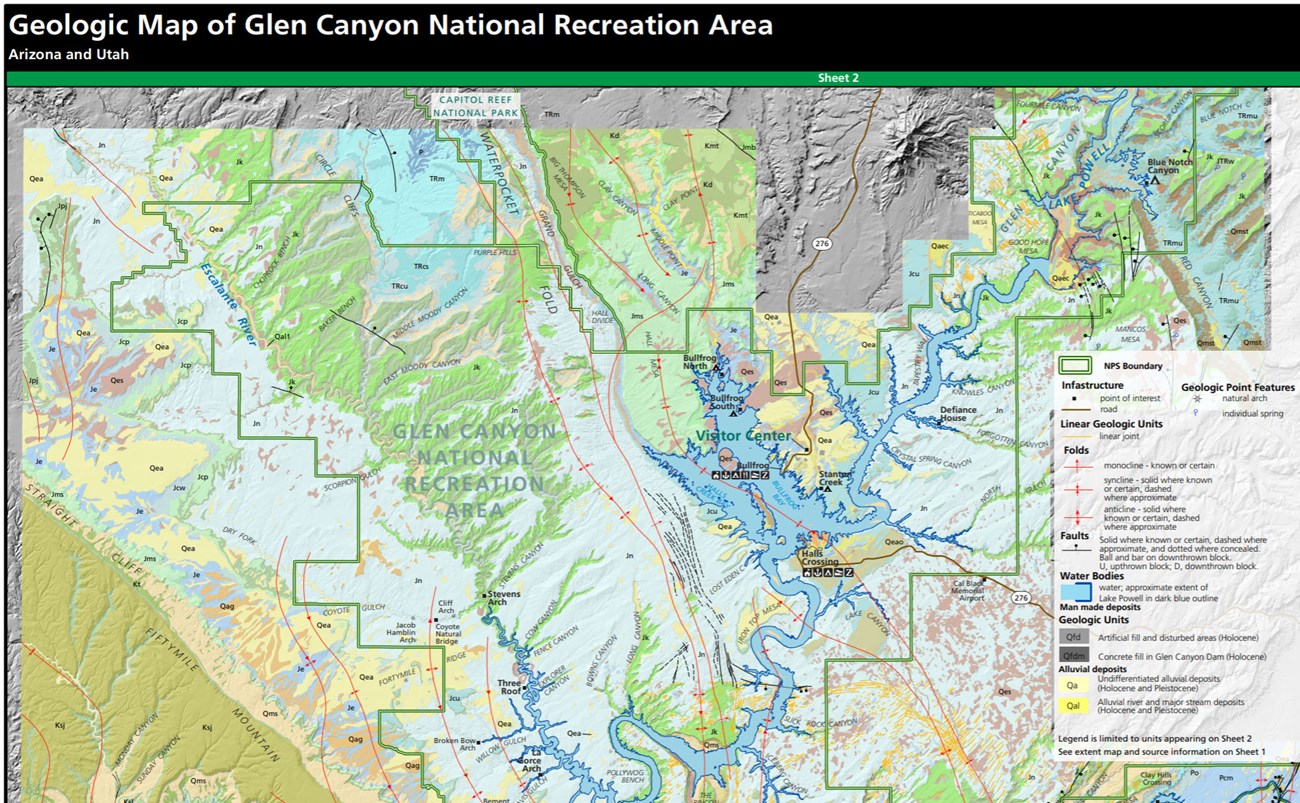 image of glen canyon gri geologic map