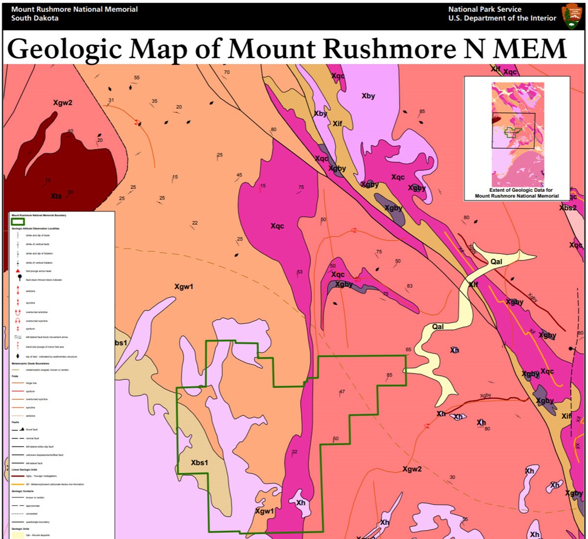 NPS Geodiversity Atlas—Mount Rushmore National Memorial, South Dakota