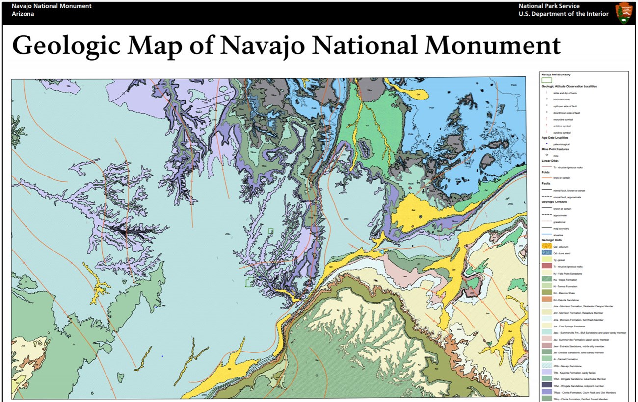 image of navajo gri geologic map