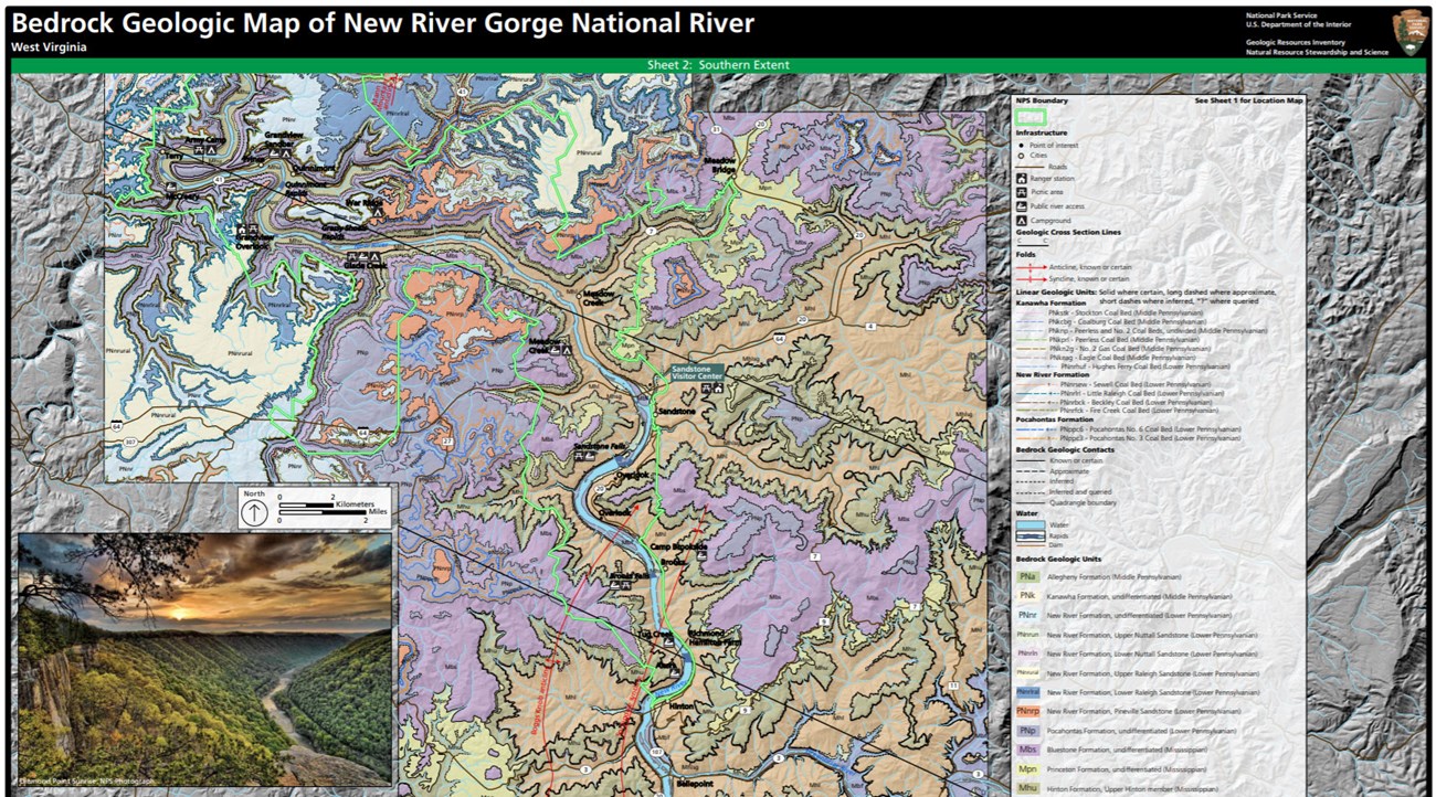 image of new river gorge gri geologic map