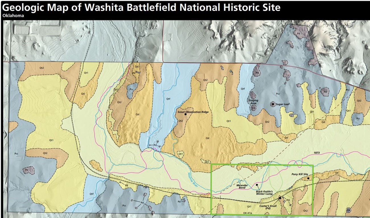 Image of a portion of a geologic map