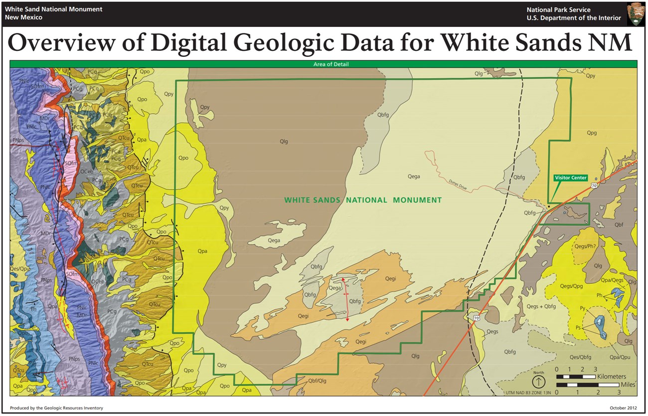 image of white sands gri geologic map