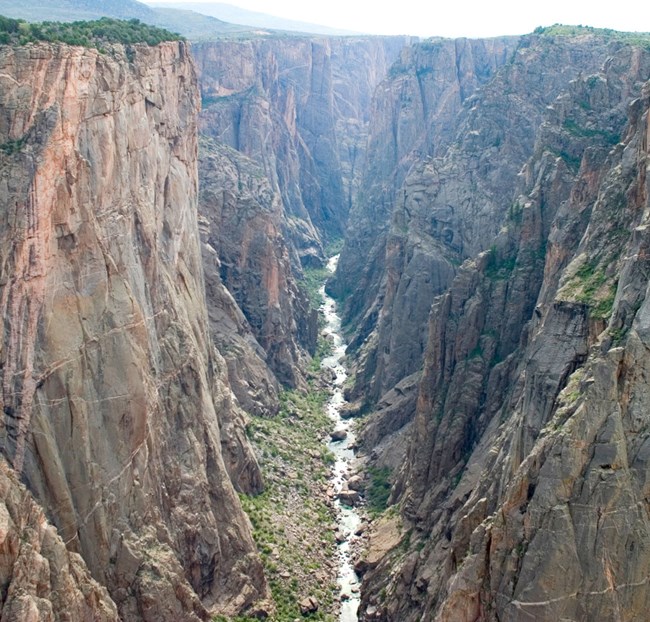 Chasm View with steep walled canyon and river