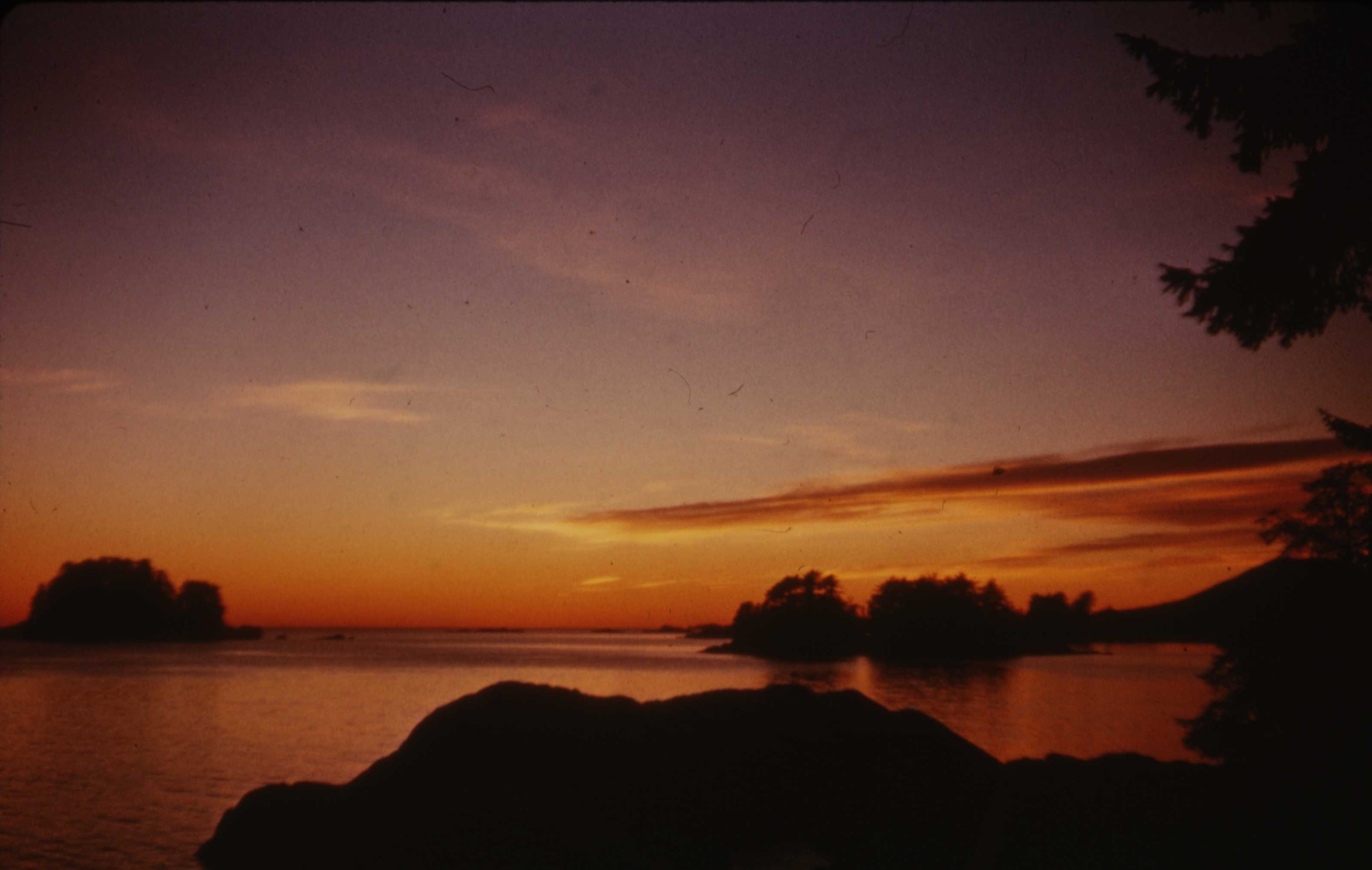sunset at Sitka National Historical Park