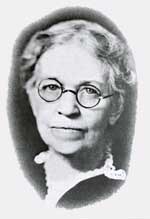 Portrait of Mary Pyle wearing glasses