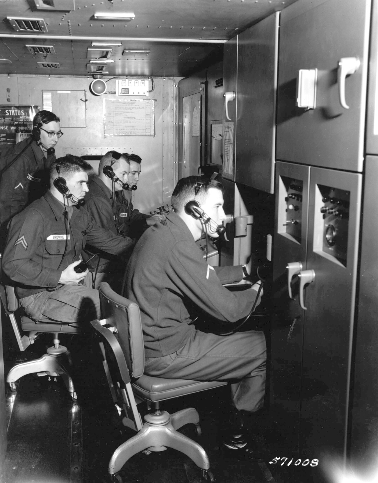 Men inside a radar van.(U.S. Army)