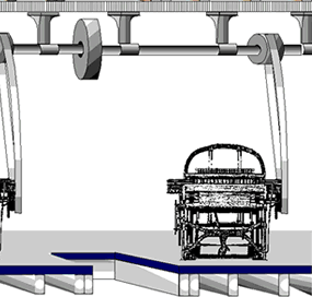 Belt driven loom. NPS