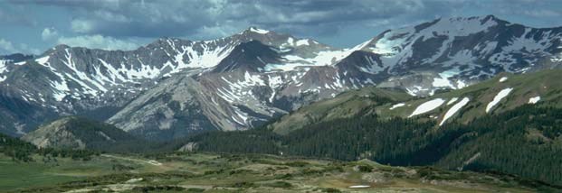 The Never Range on the west side of Rocky Mountain National Park