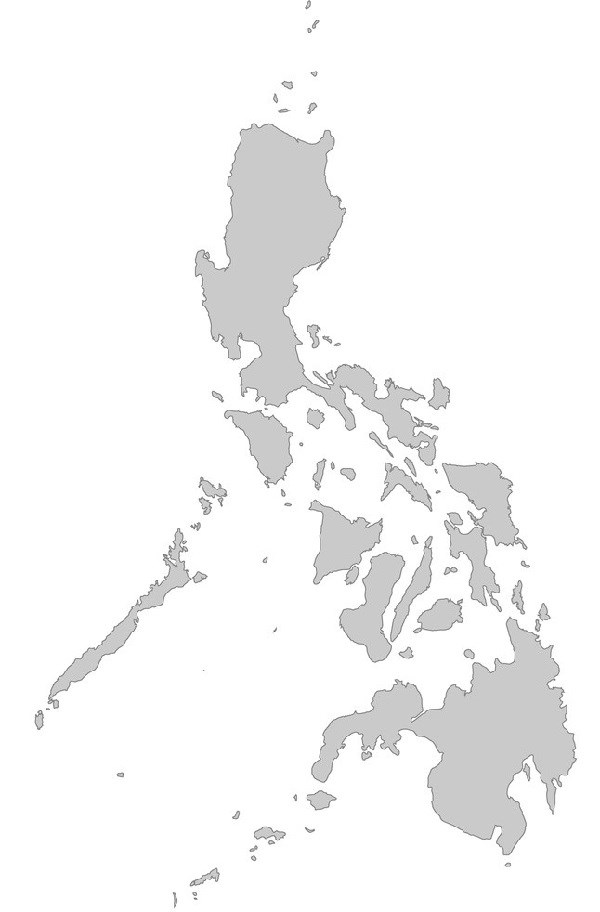 philippines shaded in gray