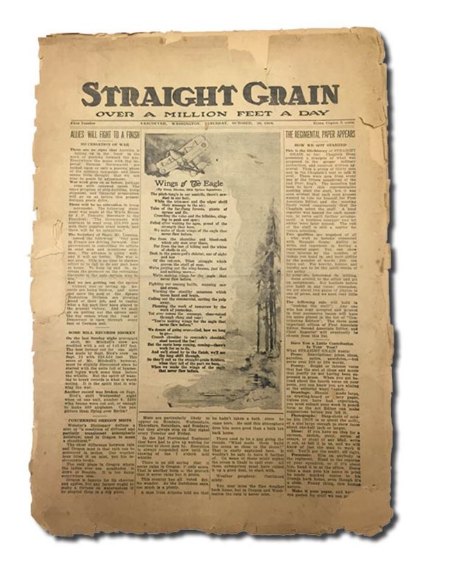 Front cover of Straight Grain newspaper