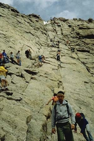 View of Trough from East Longs Peak Trail.