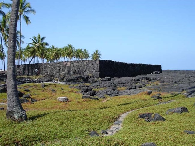 Walls of ‘Āle‘ale‘a Heiau.