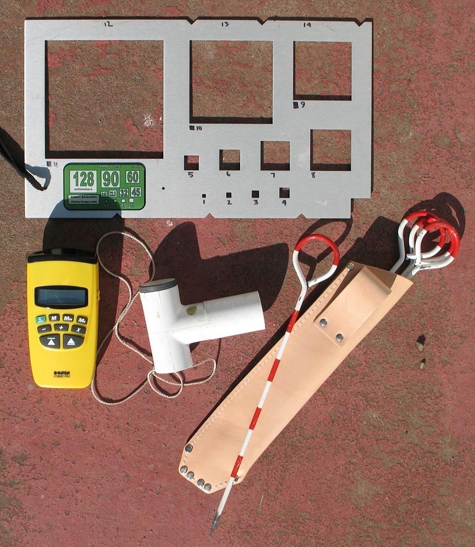A collection of equipment used for Pinnacles wetlands monitoring
